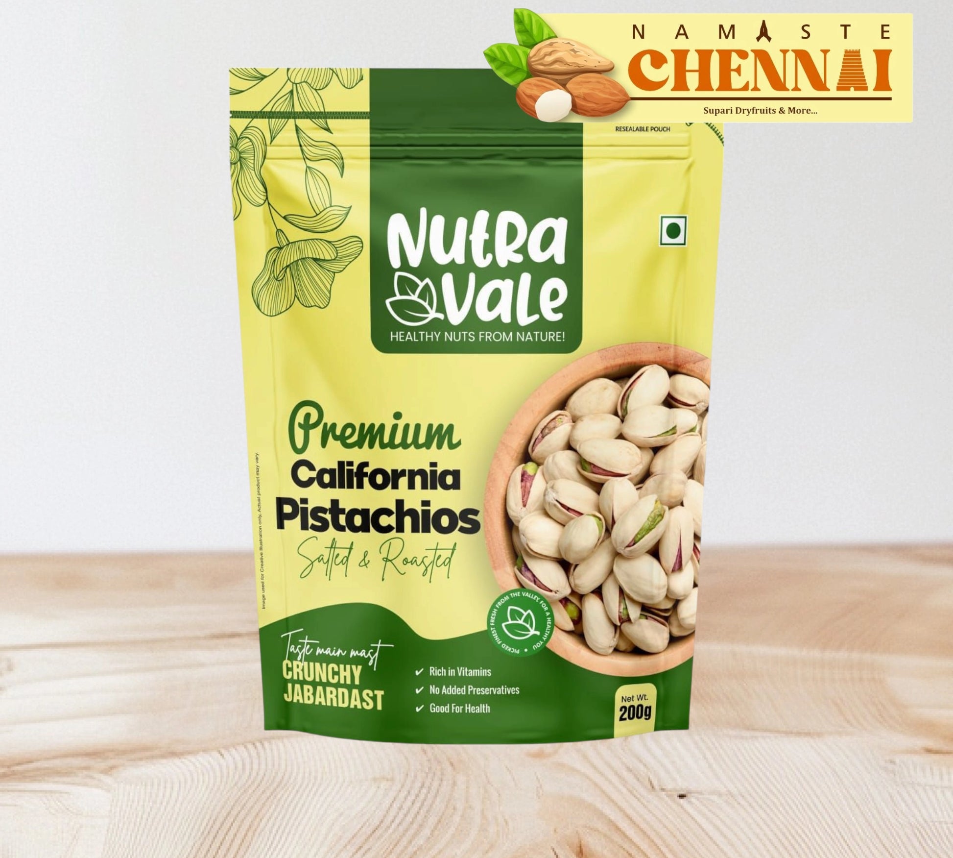 Nutra Vale - Premium Californian Roasted Pista - 200g