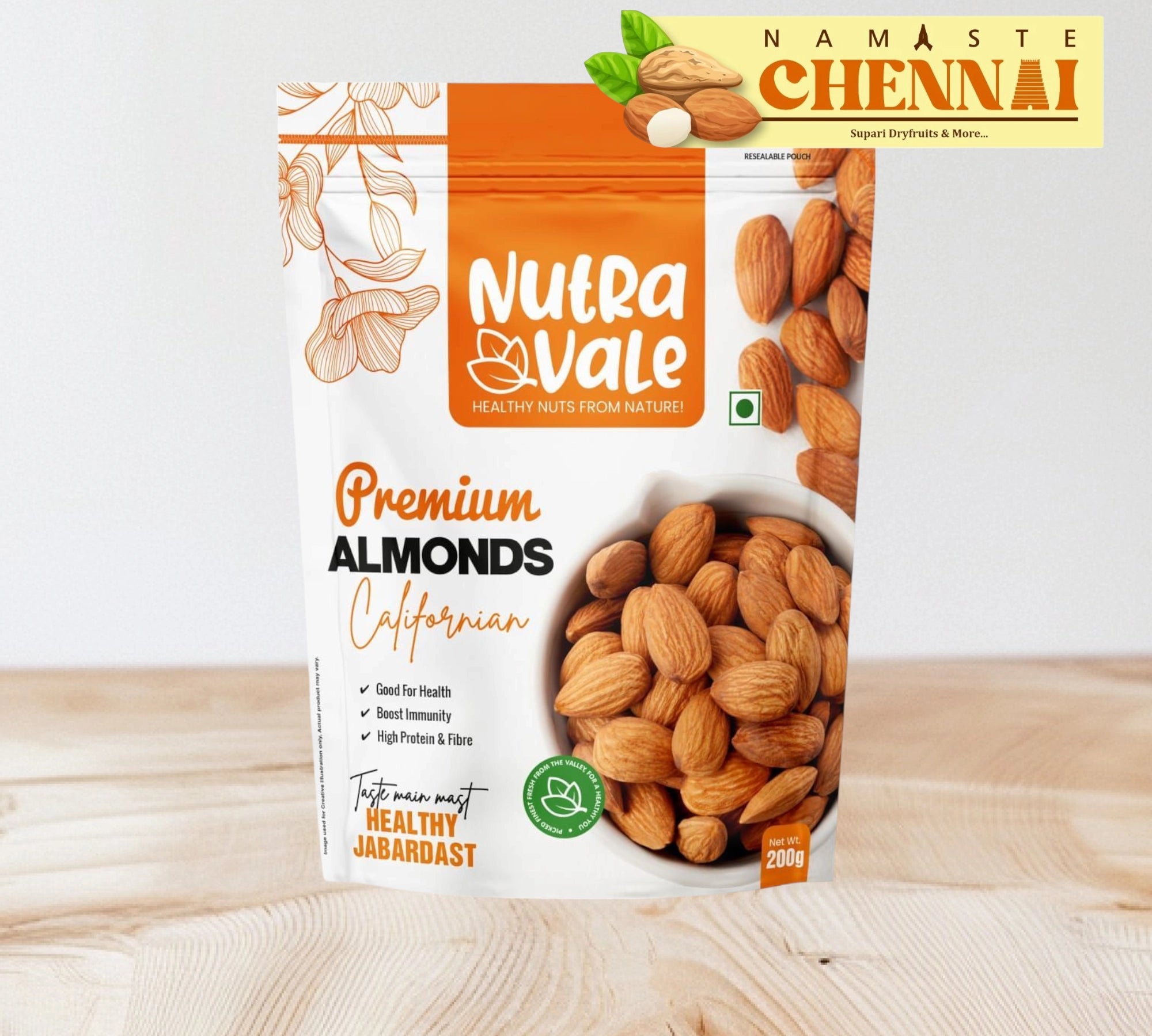 Nutra Vale - Premium Californian Almond - 200g