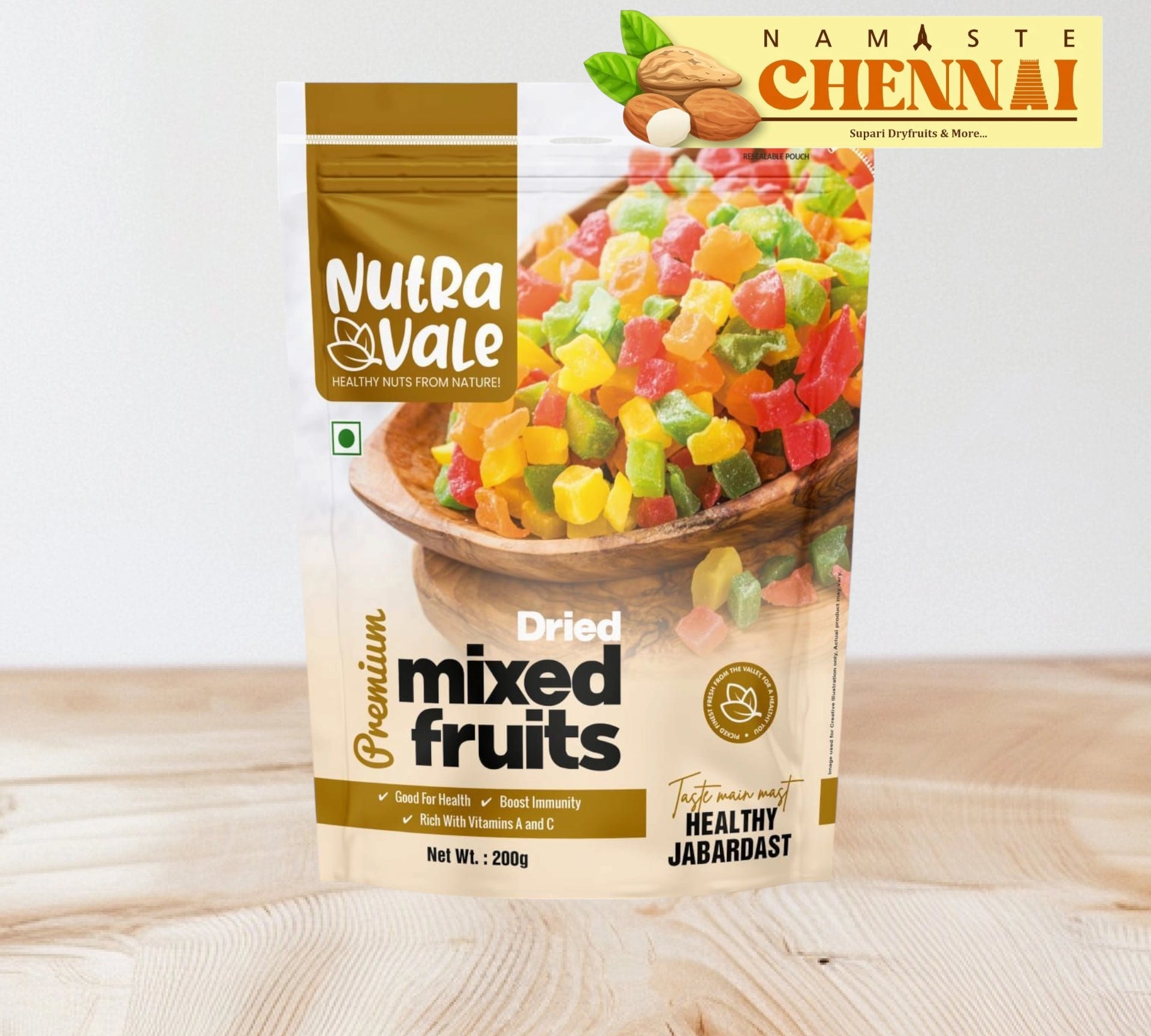Nutra Vale - Premium Dried Mixed Fruit- 200g – Namaste Chennai