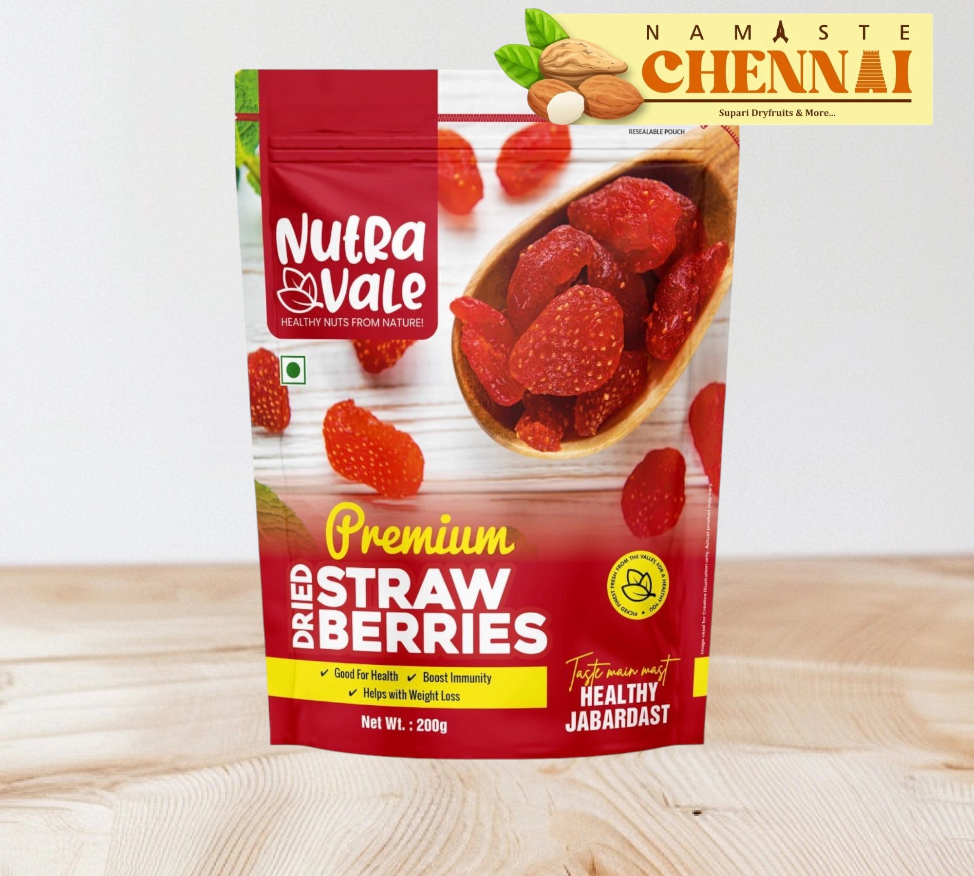 Nutra Vale - Premium Dried Strawberry - 200g