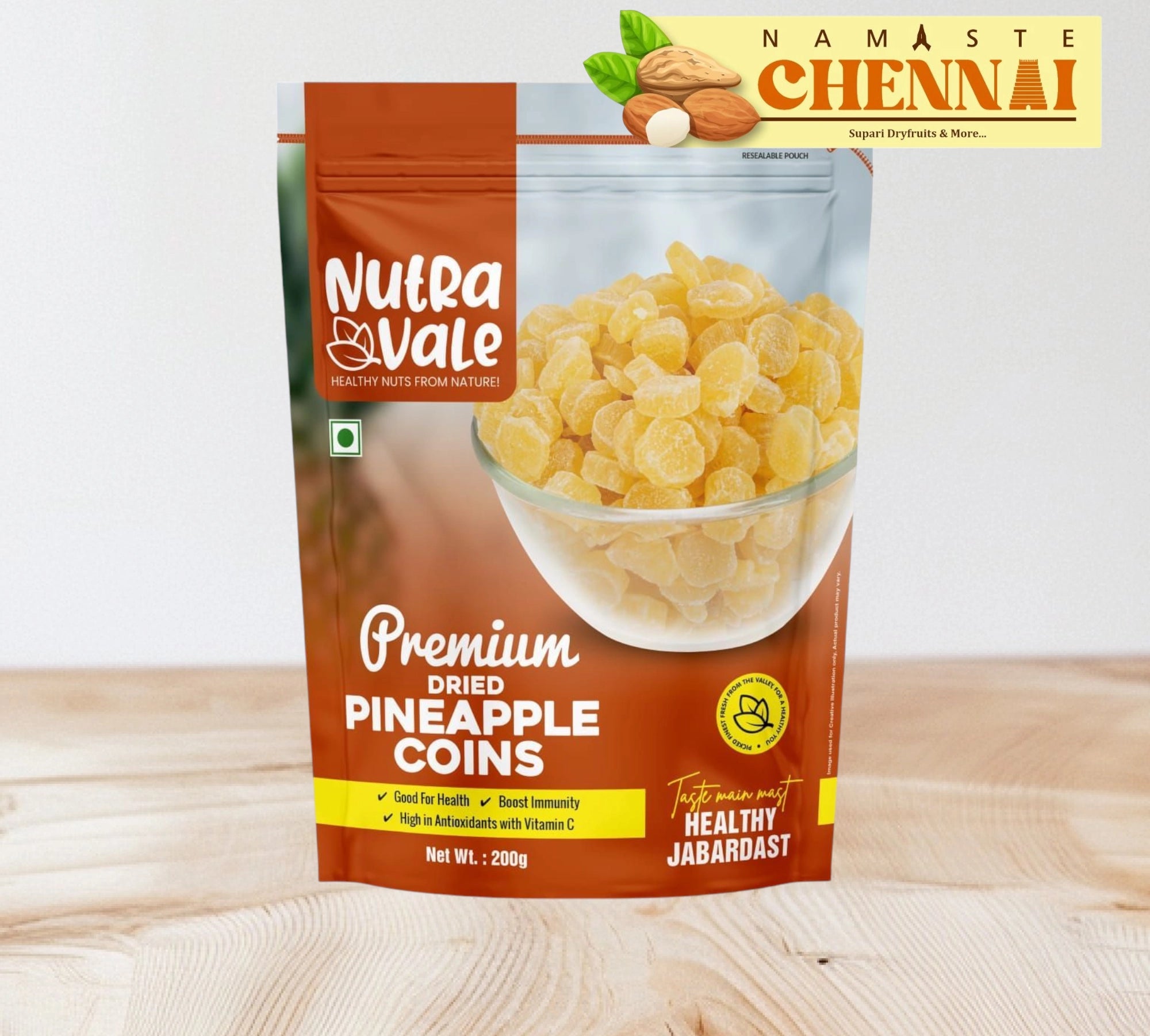Nutra Vale - Premium Dried Pineapple Coin - 200g