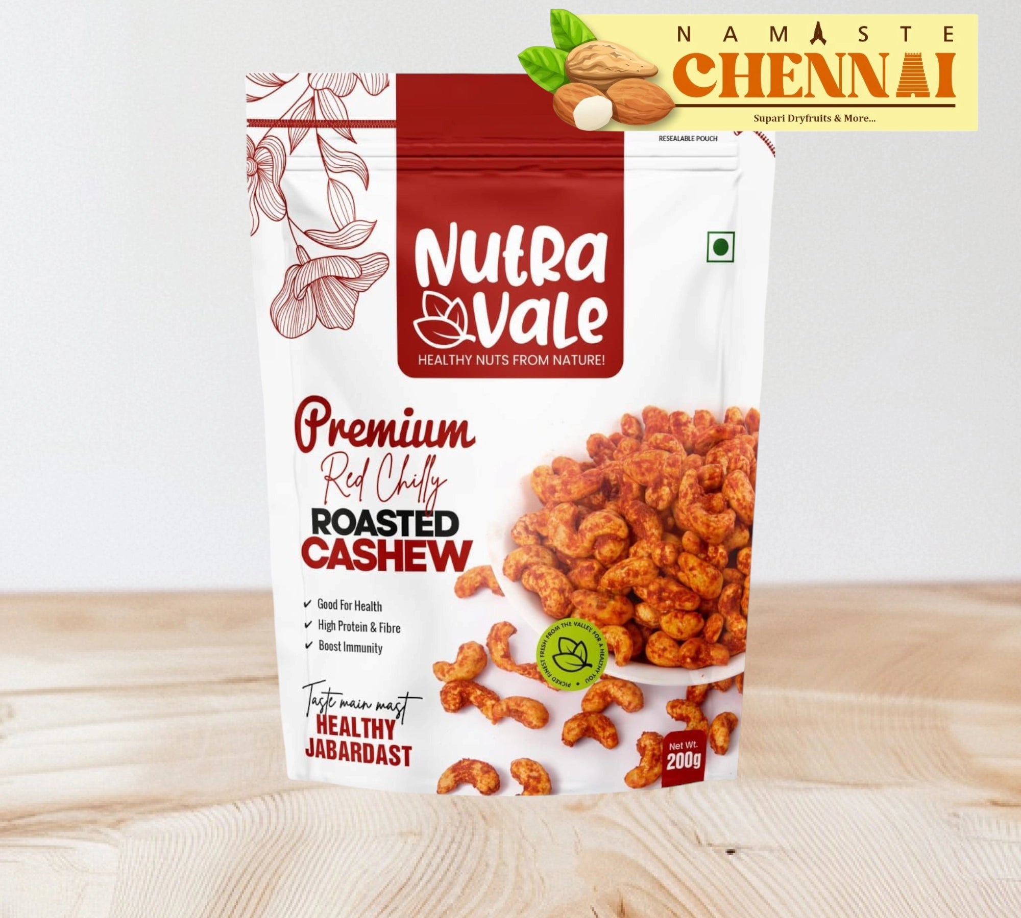 Nutra Vale - Premium Roasted Chilli Cashews - 200g