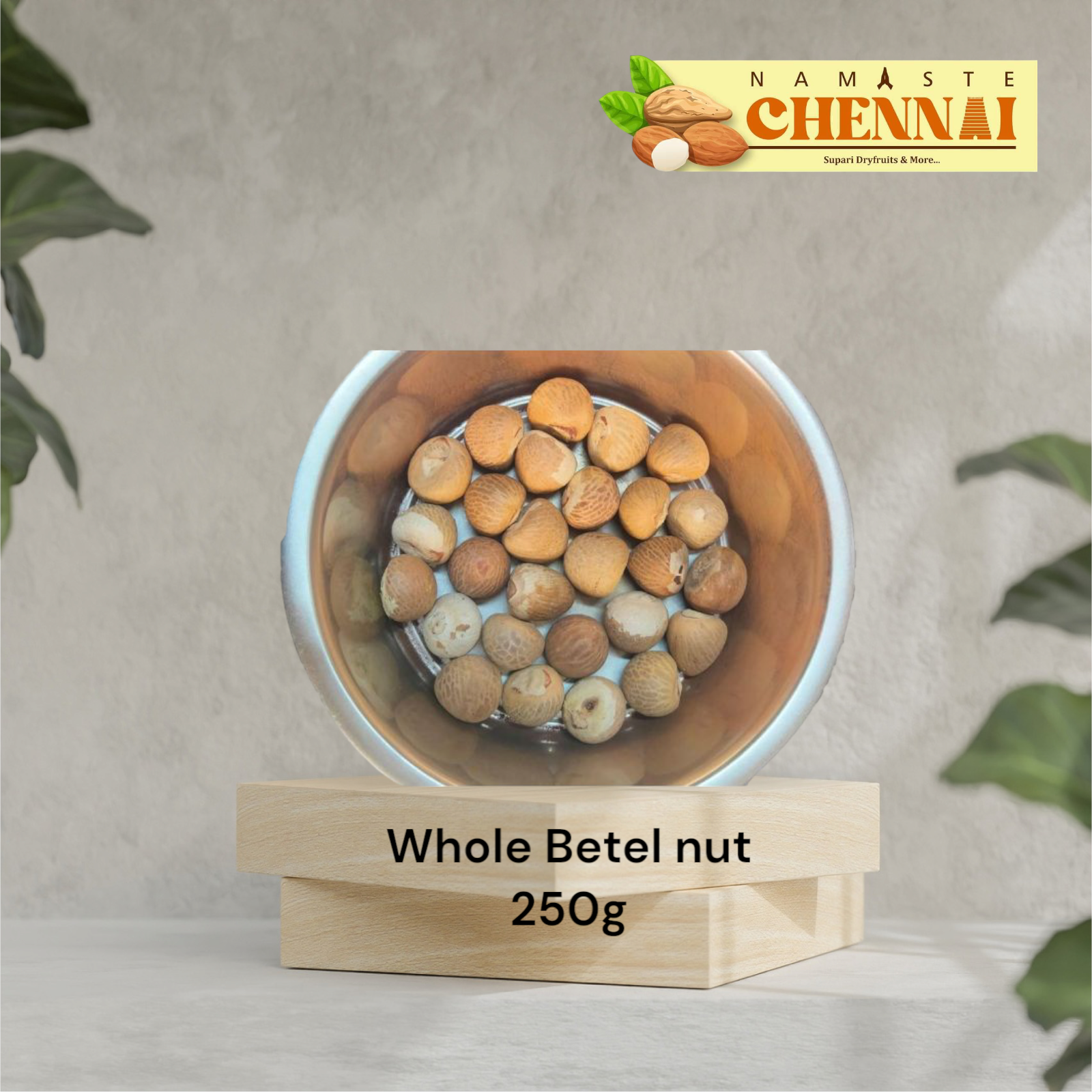 Abbai whole Betel Nut (Areca Nut) - 250 Gms